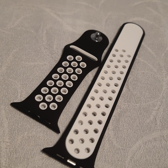 Black And White, Silicone, Apple Watch Band, - Picture 9 of 9